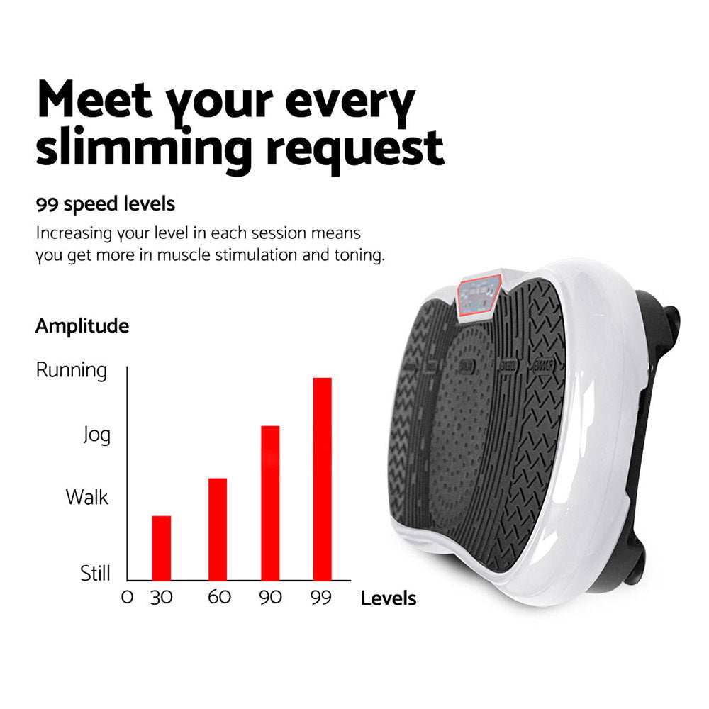 Vibration Machine Plate Platform Body Shaper Home Gym Fitness White Sports & Fast shipping On sale