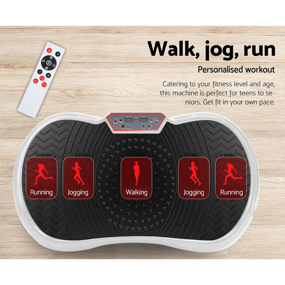 Vibration Machine Plate Platform Body Shaper Home Gym Fitness White Sports & Fast shipping On sale