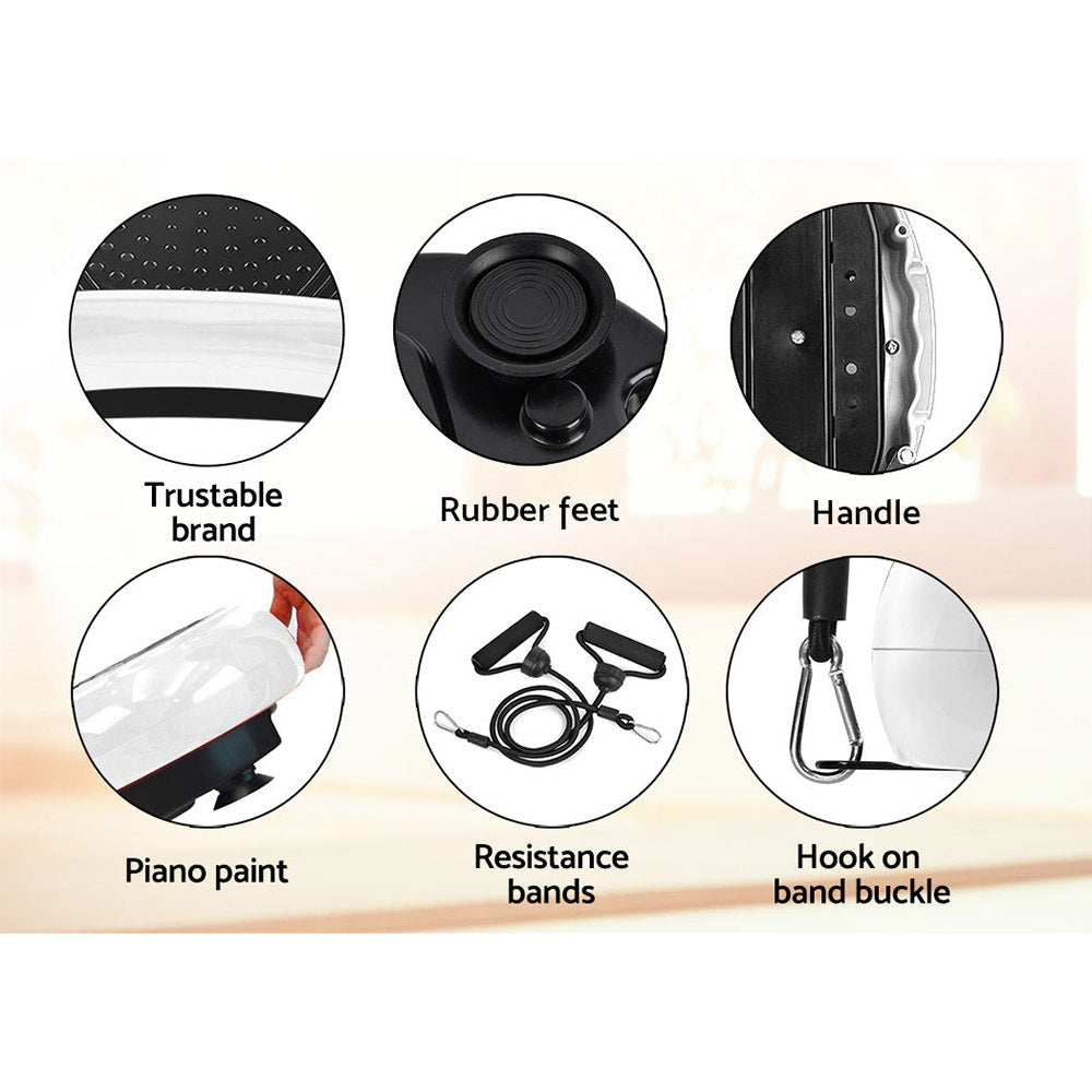 Vibration Machine Plate Platform Body Shaper Home Gym Fitness White Sports & Fast shipping On sale