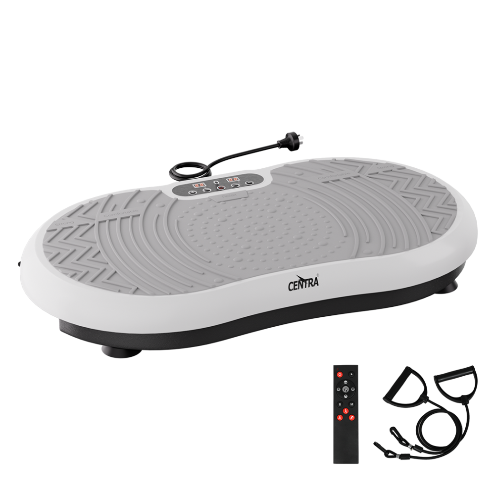 Vibration Plate Exercise Machine with 99 Speed Levels & Resistance Bands (White) Sports Fitness Fast shipping On sale