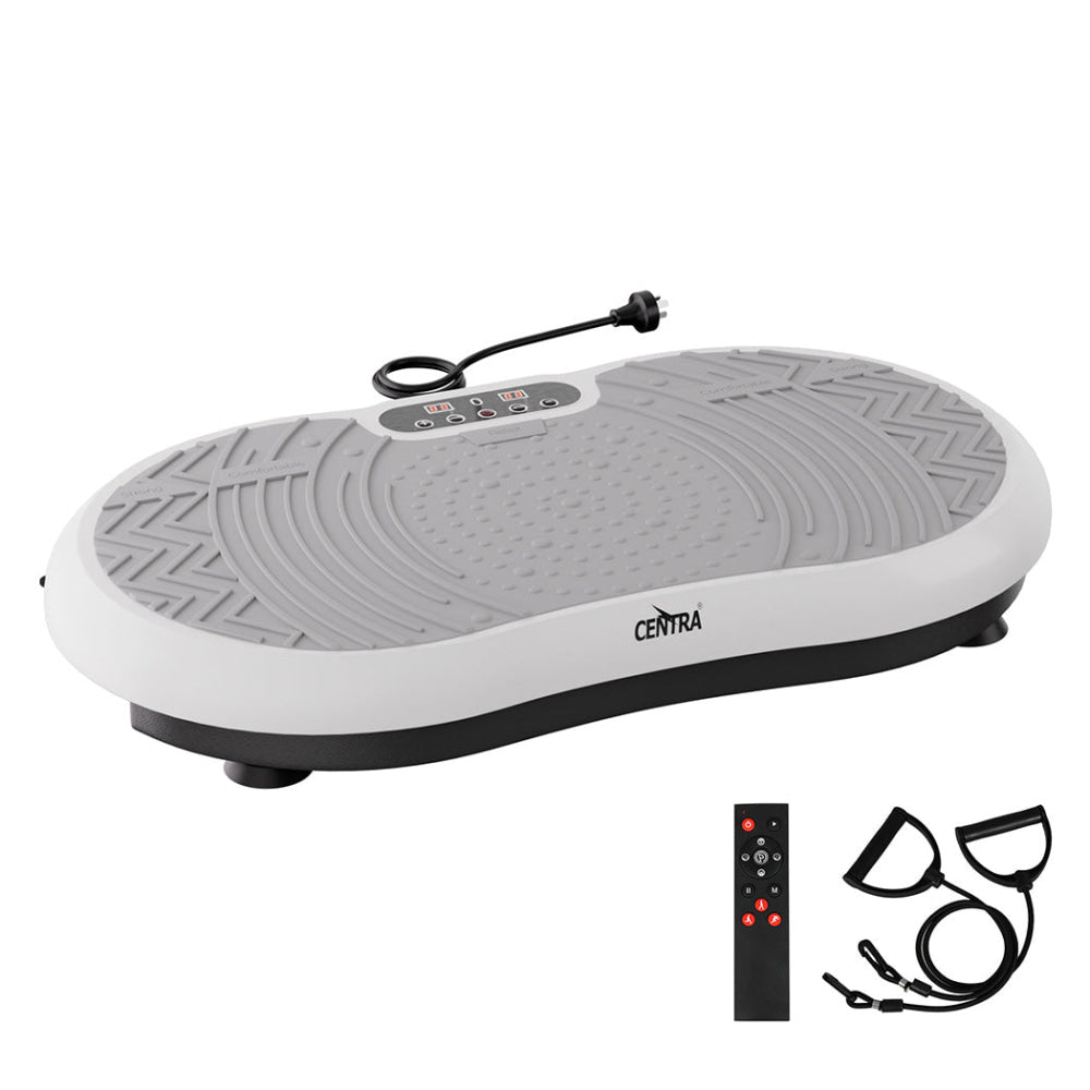 Vibration Plate Exercise Machine with 99 Speed Levels & Resistance Bands (White) Sports Fitness Fast shipping On sale