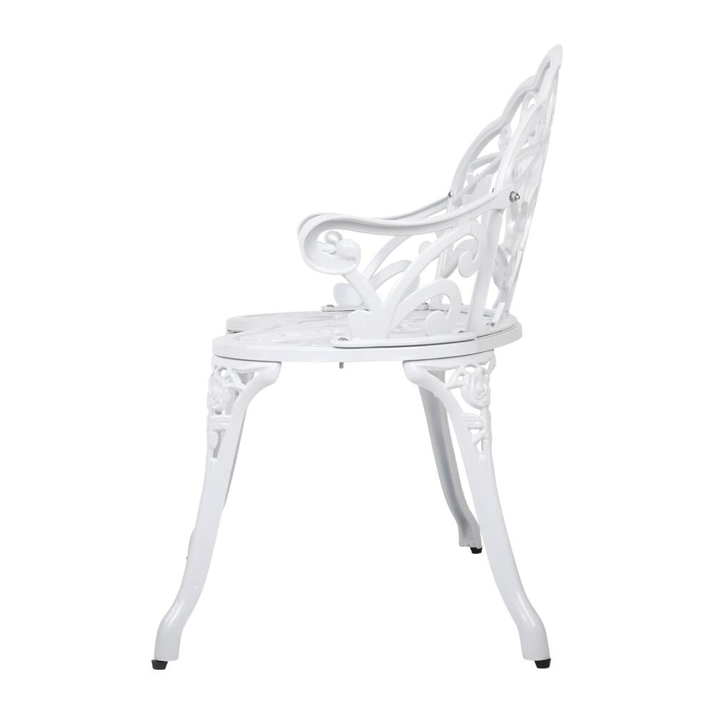 Victorian Garden Outdoor Metal 2-Seater Bench – White Furniture Fast shipping On sale