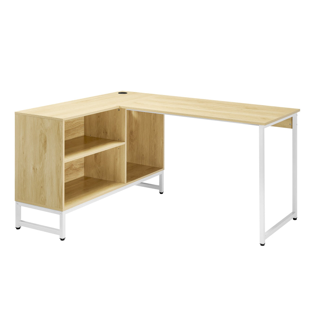 Vina L-shape Computer Working Home Office Desk 150cm Natural Fast shipping On sale