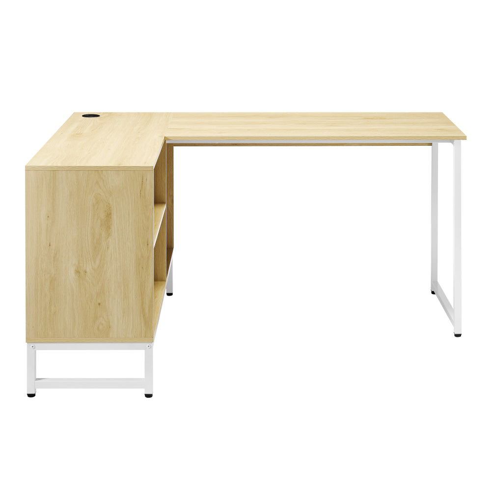 Vina L-shape Computer Working Home Office Desk 150cm Natural Fast shipping On sale