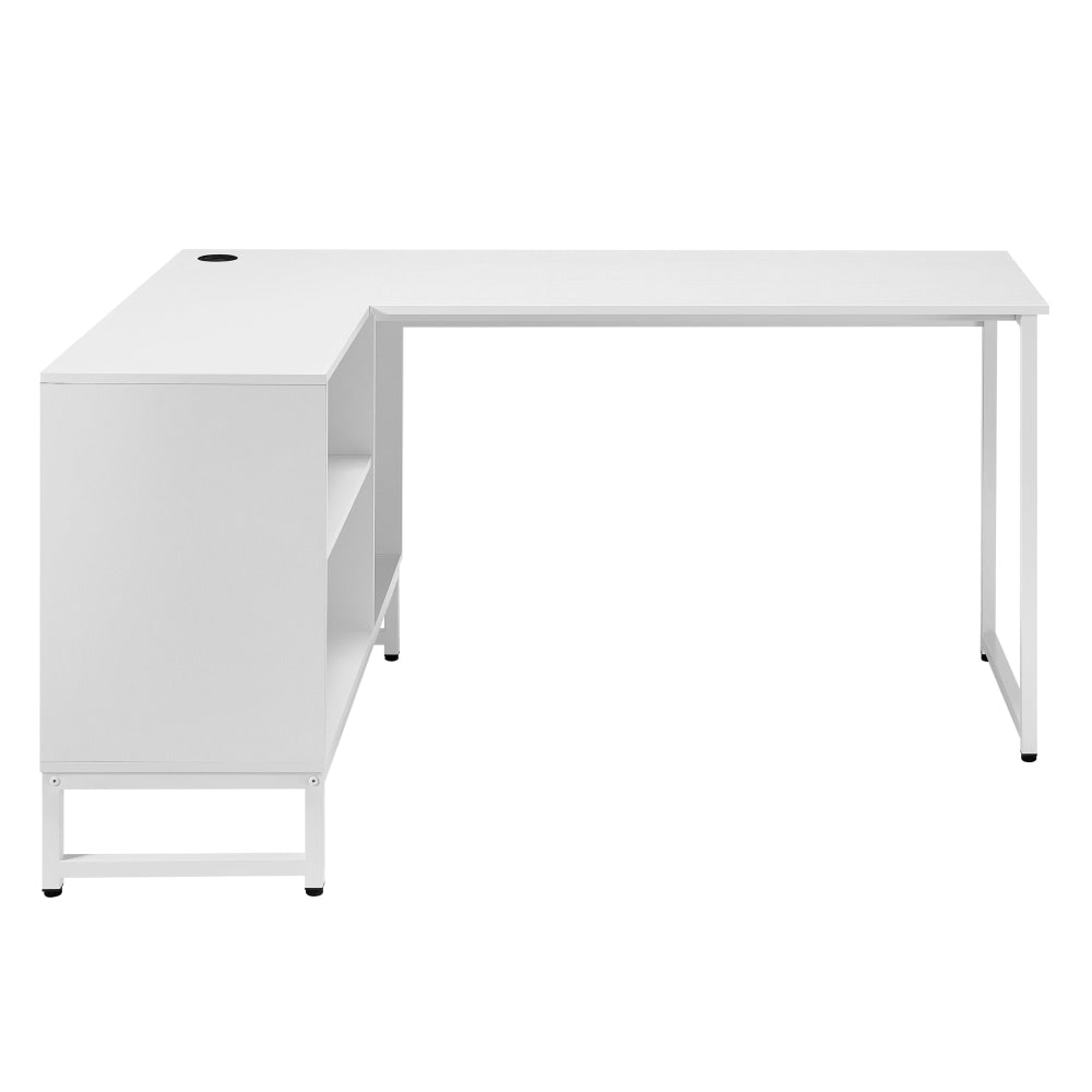 Vina L-shape Computer Working Home Office Desk 150cm White Fast shipping On sale