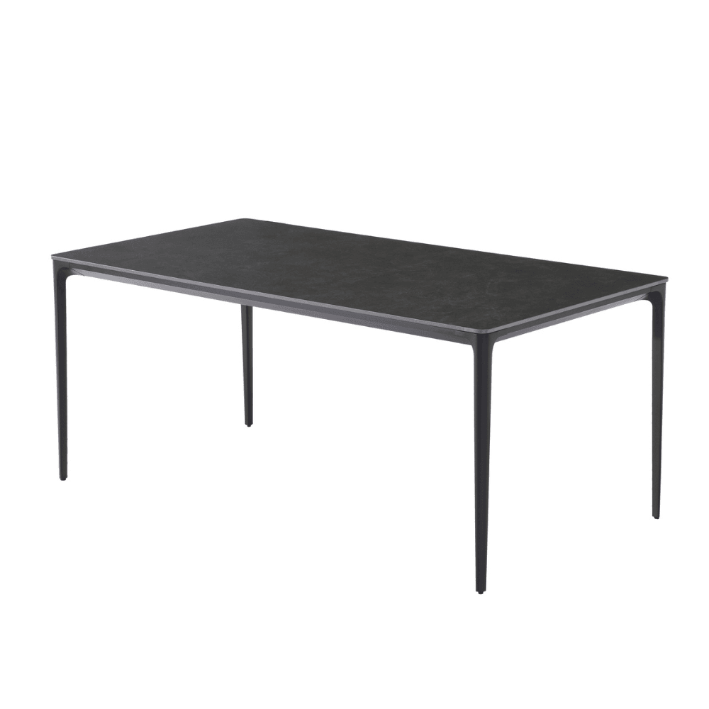 Vincenzo Large Rectangular Kitchen Dining Table Ceramic 180cm - Grey Stone Fast shipping On sale