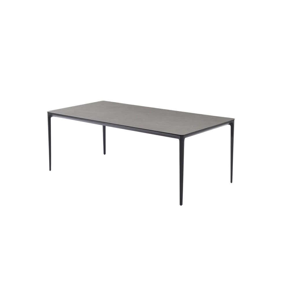 Vincenzo Large Rectangular Kitchen Dining Table Ceramic 210cm - Cement Fast shipping On sale