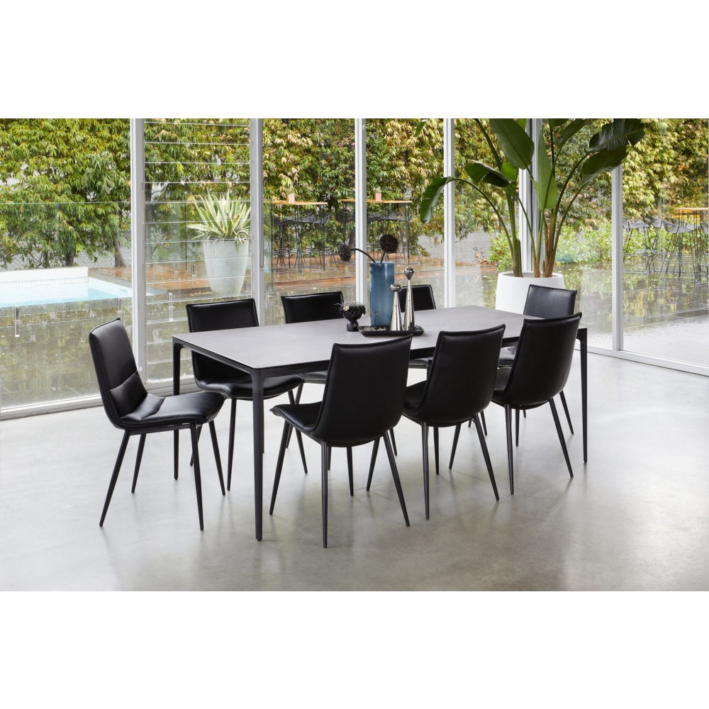 Vincenzo Large Rectangular Kitchen Dining Table Ceramic 210cm - Cement Fast shipping On sale