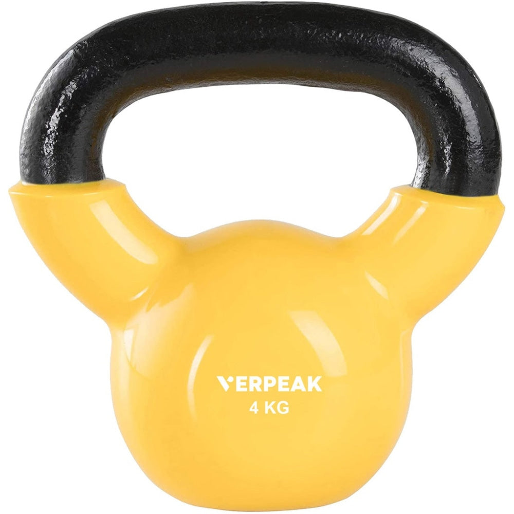 Vinyl Kettlebell 4kg (Yellow) Sports & Fitness Fast shipping On sale
