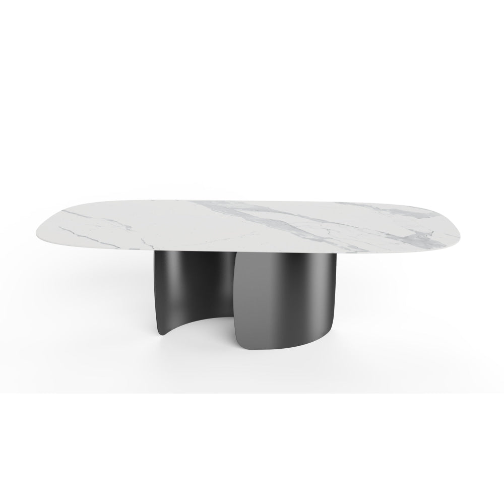 Viola Modern Rectangular Large Kitchen Dining Table Ceramic 260cm - Valentino Fast shipping On sale