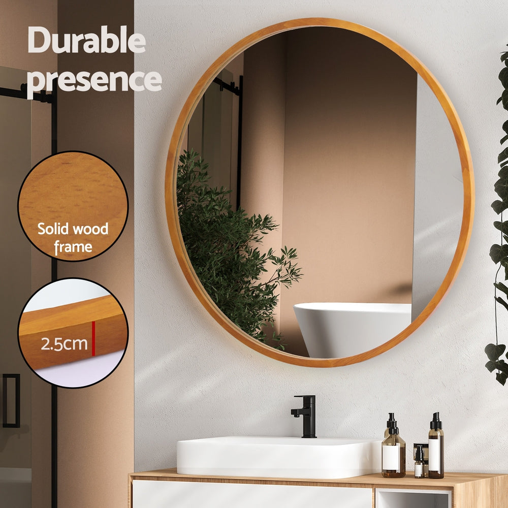 Wall Mirror Wooden Makeup 80cm Fast shipping On sale