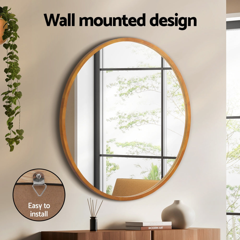 Wall Mirror Wooden Makeup 80cm Fast shipping On sale