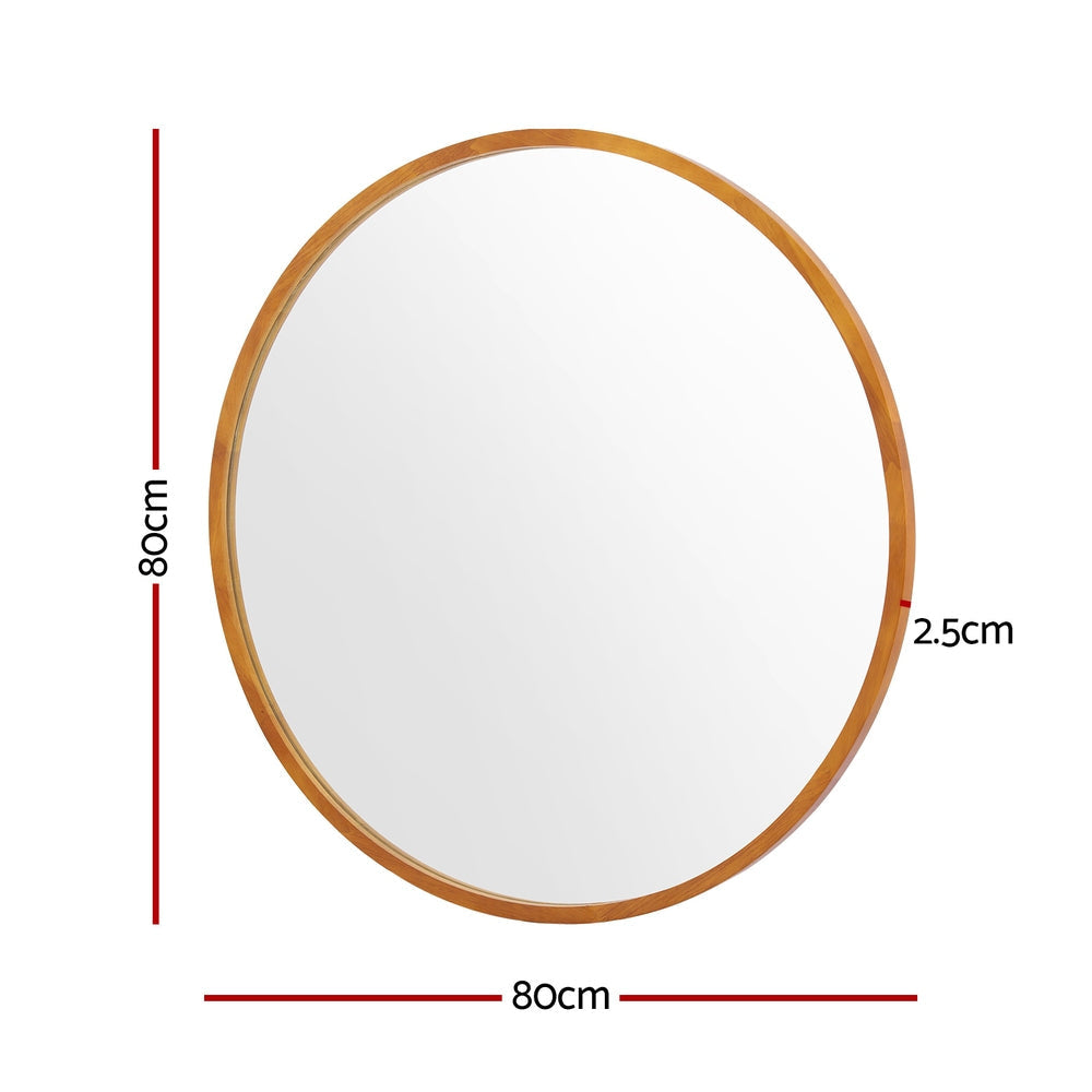 Wall Mirror Wooden Makeup 80cm Fast shipping On sale