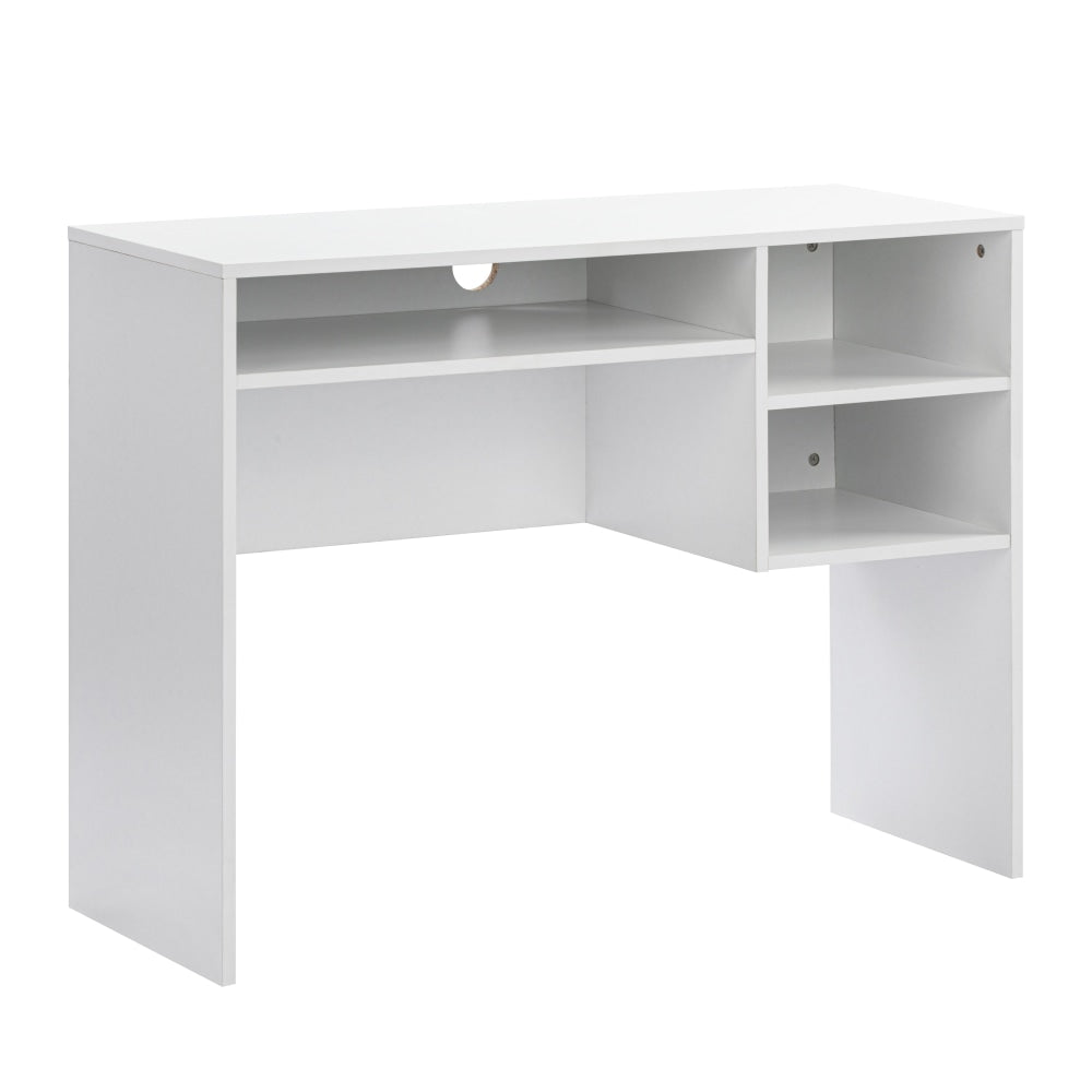 Walter Wooden Study Computer Working Task Office Desk Table 100cm W/ 3-Shelves White Fast shipping On sale