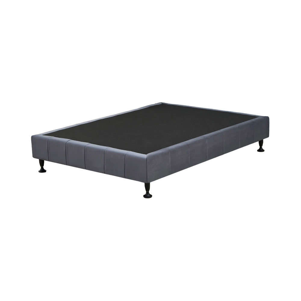 Velvet Fabric Platform Bed Frame Base King Single - Dark Grey Fast shipping On sale