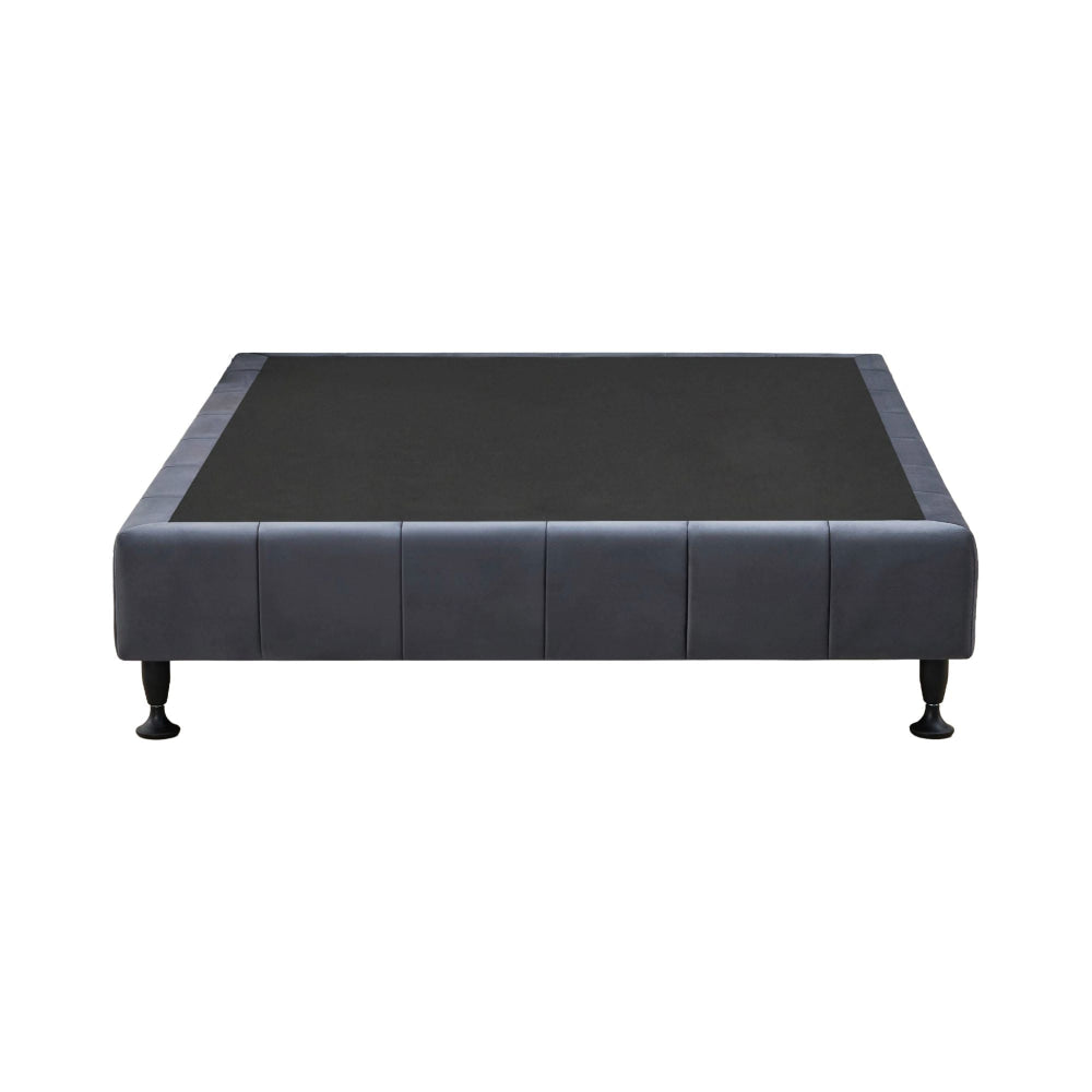 Velvet Fabric Platform Bed Frame Base King Single - Dark Grey Fast shipping On sale