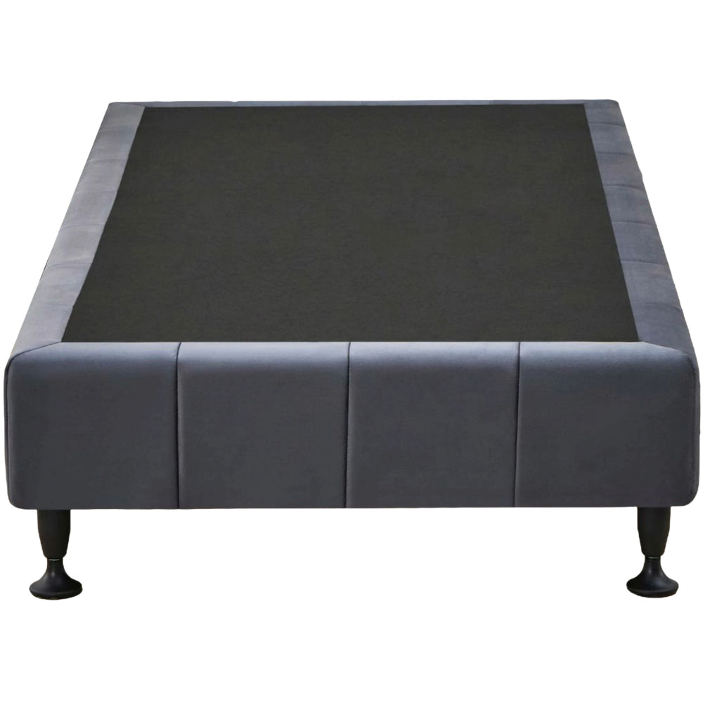Velvet Fabric Platform Bed Frame Base Single - Dark Grey Fast shipping On sale
