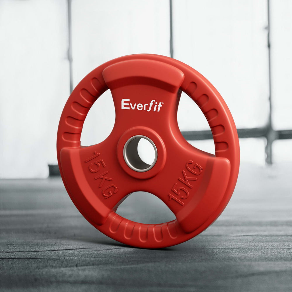 Weight Plates Standard 15kg Dumbbell Barbell Plate Lifting Home Gym Red Sports & Fitness Fast shipping On sale