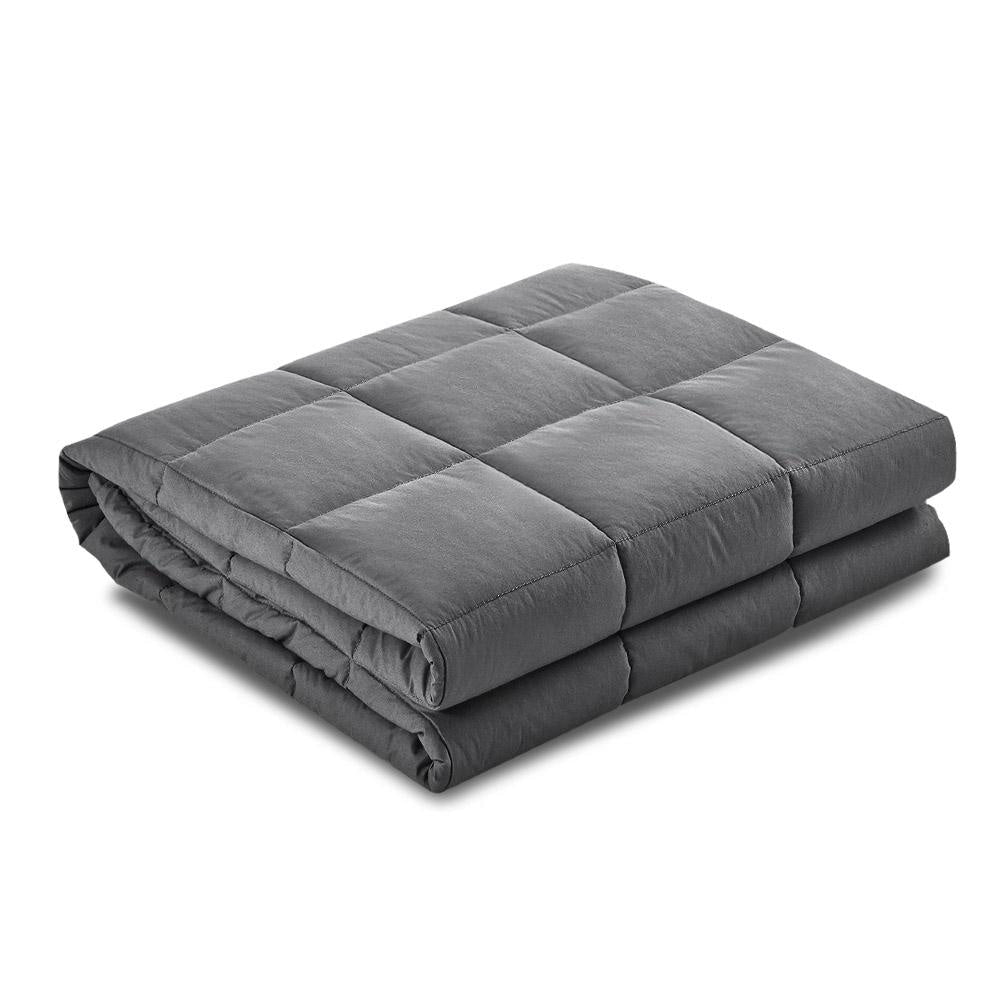 Weighted Blanket Kids 2.3KG Heavy Gravity Blankets Microfibre Cover Comfort Calming Deep Relax Better Sleep Grey Fast shipping On sale