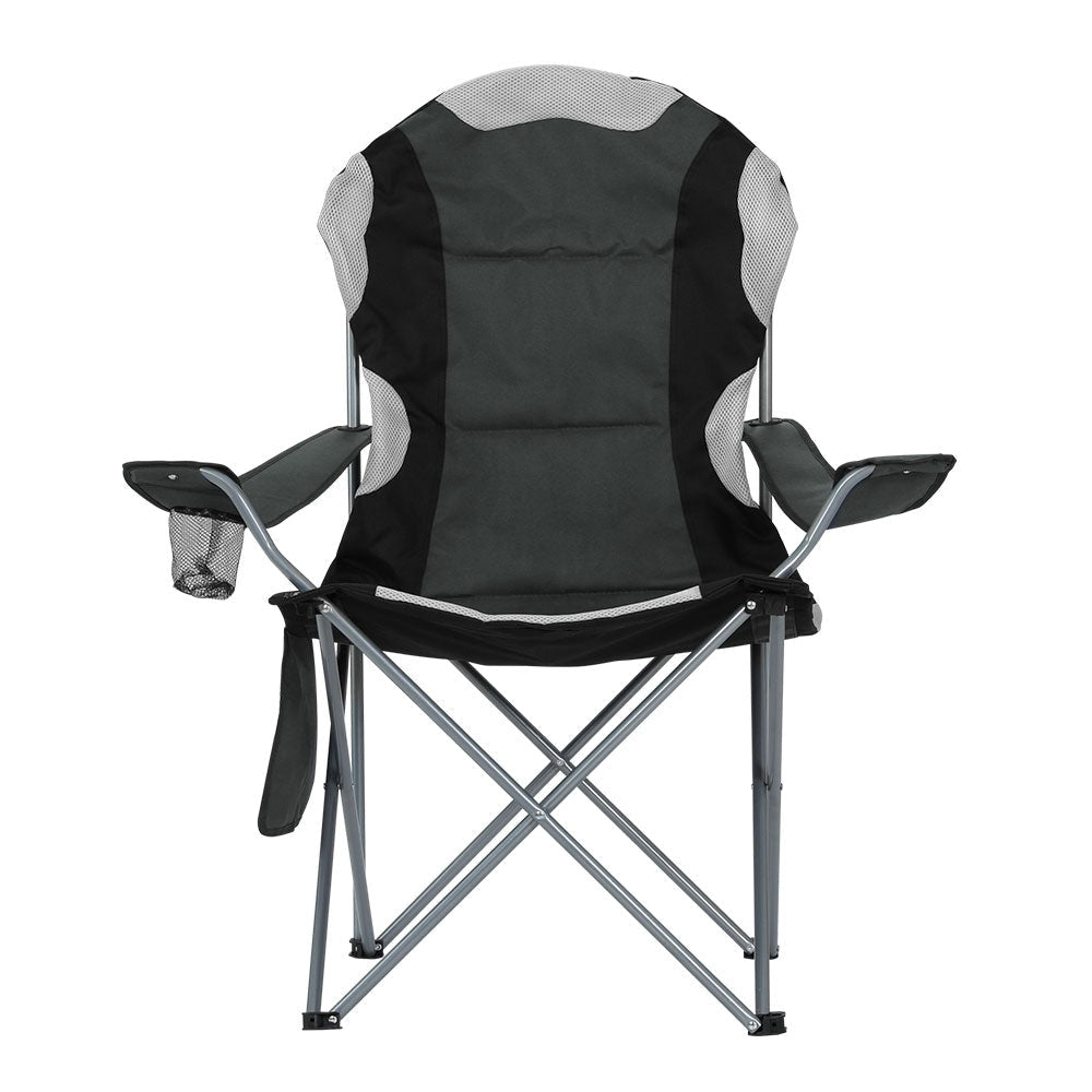 Weisshorn 2X Folding Camping Chairs Arm Chair Portable Outdoor Beach Fishing BBQ Furniture Fast shipping On sale