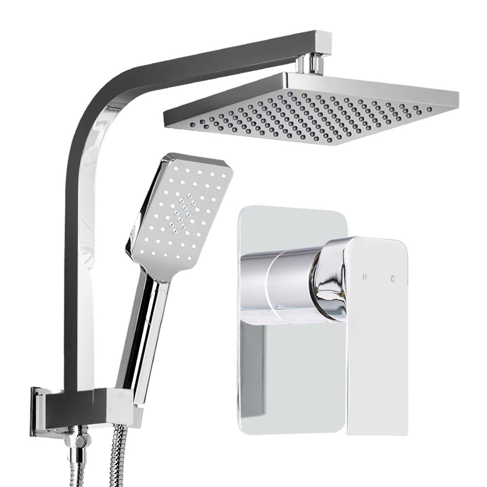 WELS 8’’ Rain Shower Head Mixer Square Handheld High Pressure Wall Chrome Tap & Fast shipping On sale