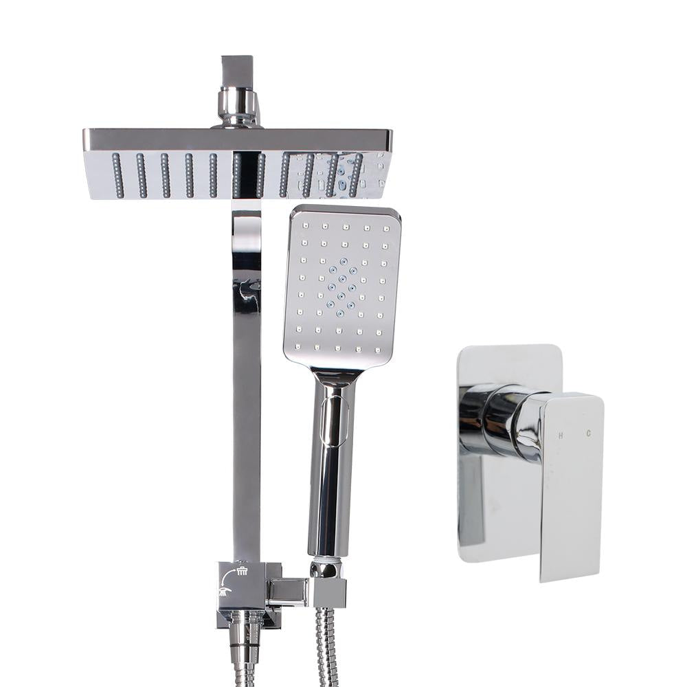 WELS 8’’ Rain Shower Head Mixer Square Handheld High Pressure Wall Chrome Tap & Fast shipping On sale