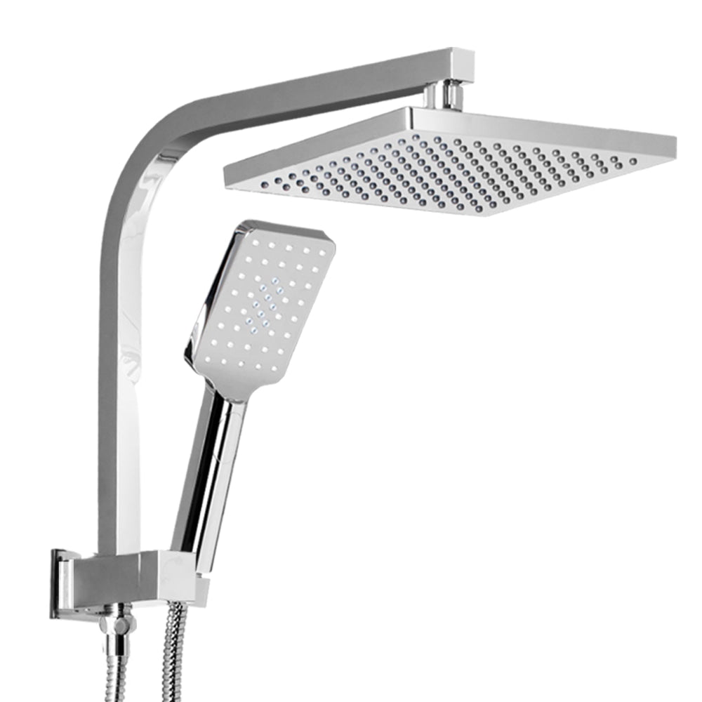WELS 8’’ Rain Shower Head Set Square Handheld High Pressure Wall Chrome Tap & Fast shipping On sale