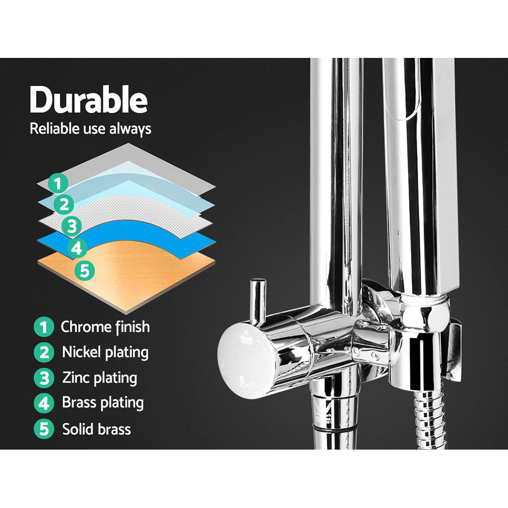 WELS 9’’ Rain Shower Head Set Round Handheld High Pressure Wall Chrome Tap & Fast shipping On sale
