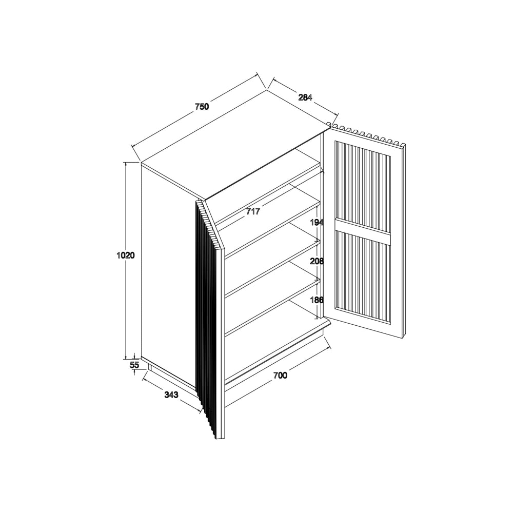 Wesley 5-Tier Shoe Rack Organiser Storage Cabinet - Columbia & Black Fast shipping On sale