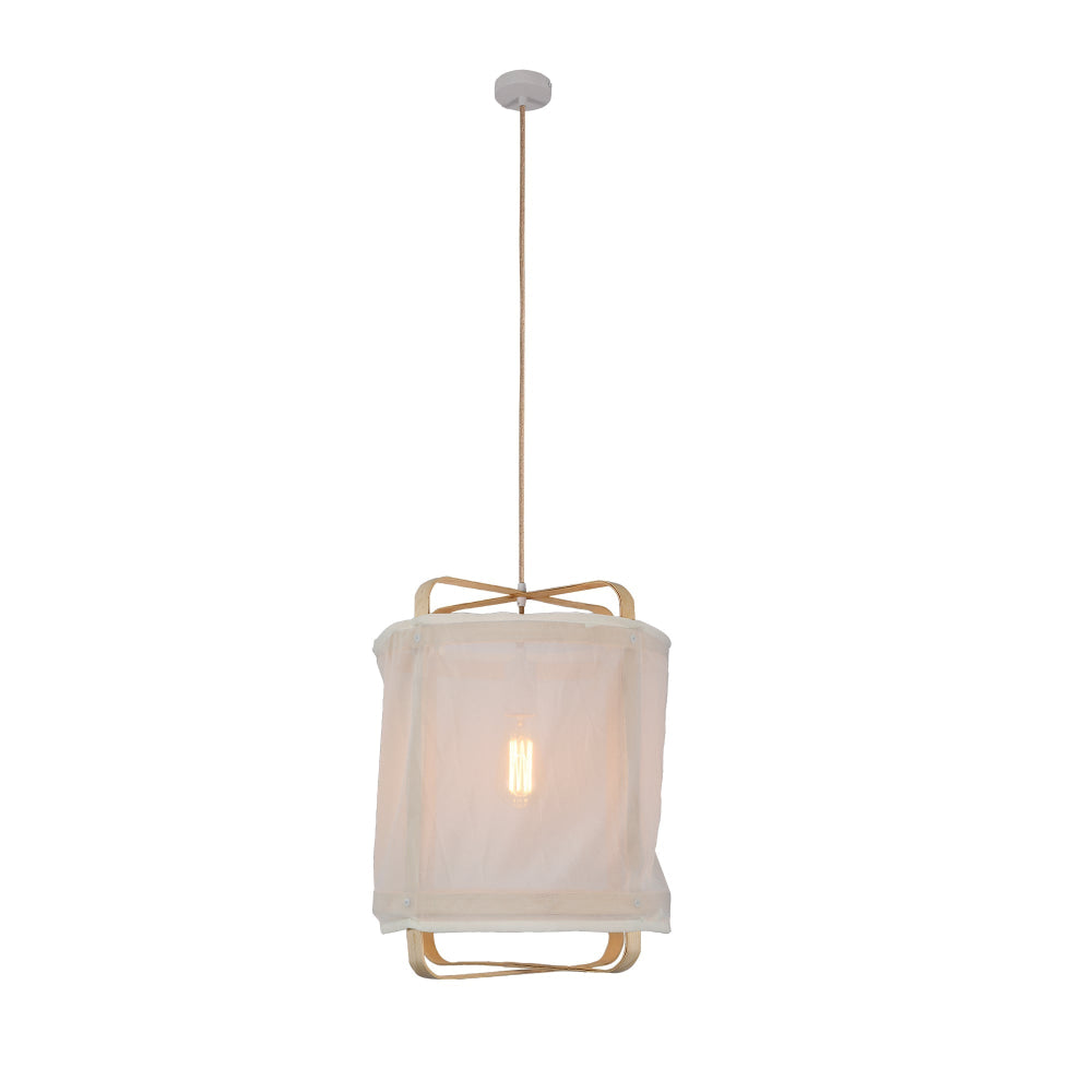 West Chiffon Fabric Bamboo Hanging Pendant Light Lamp Large Fast shipping On sale