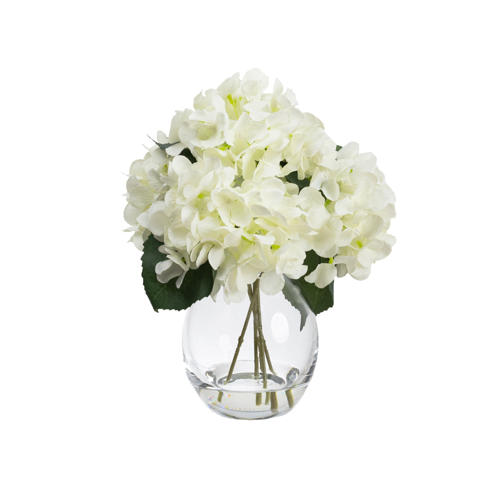 White Hydrangea 28cm Artificial Faux Plant Flower Decorative Mixed Arrangement Fast shipping On sale