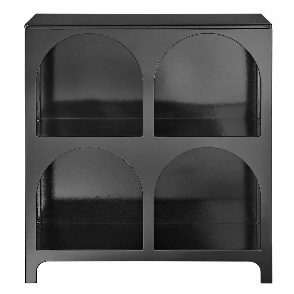 Wilkins Arched Cube 2 X Levels Low Bookcase Display Shelves Black Fast shipping On sale