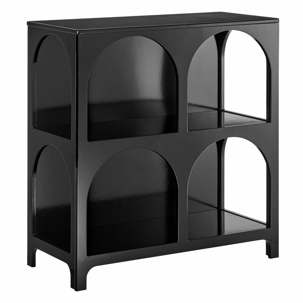 Wilkins Arched Cube 2 X Levels Low Bookcase Display Shelves Black Fast shipping On sale