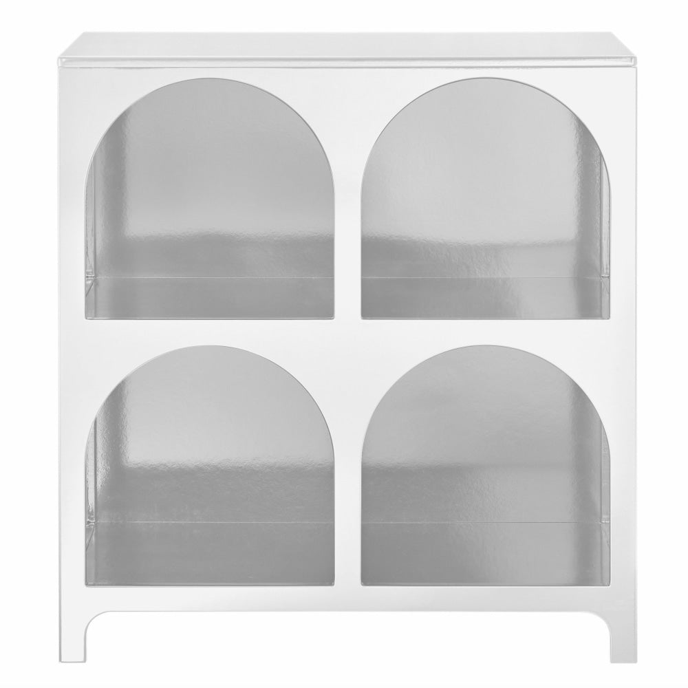 Wilkins Arched Cube 2 X Levels Low Bookcase Display Shelves White Fast shipping On sale