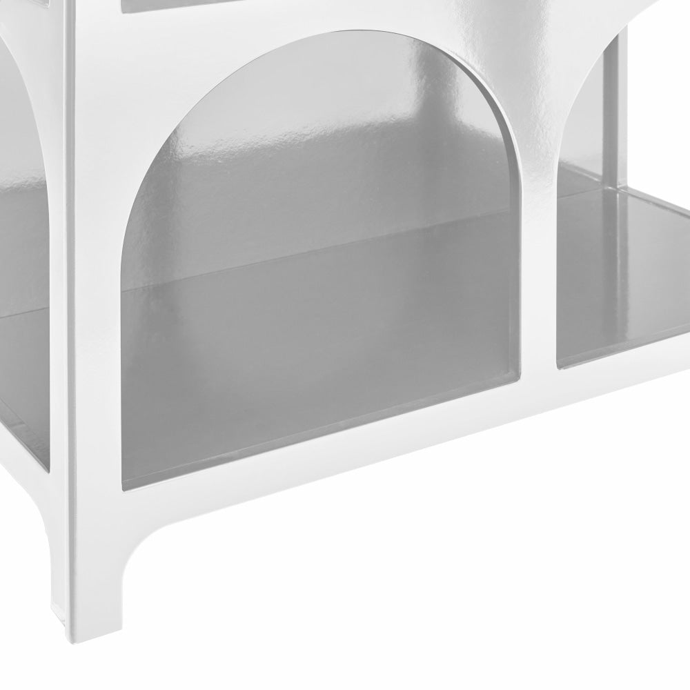 Wilkins Arched Cube 2 X Levels Low Bookcase Display Shelves White Fast shipping On sale