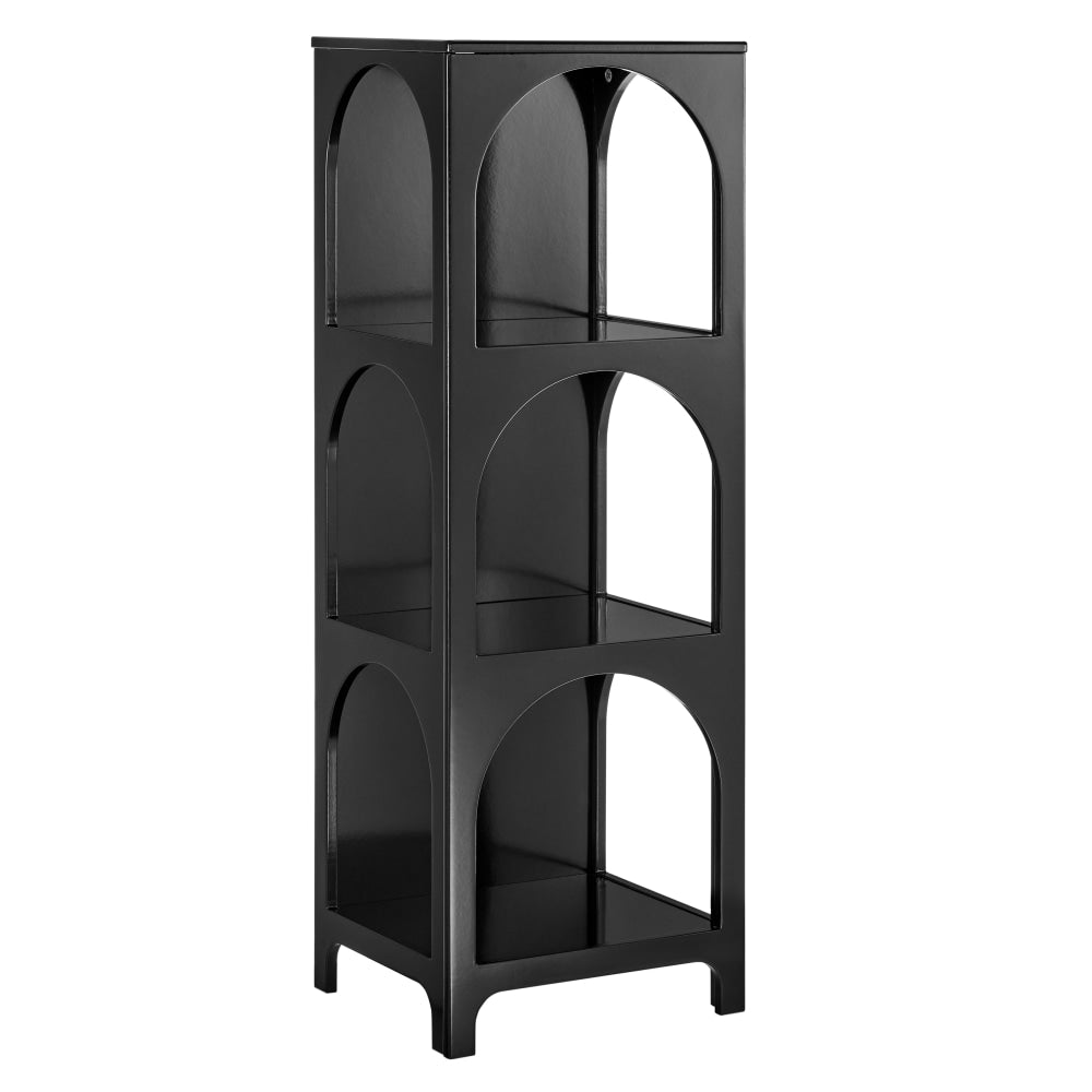 Wilkins Arched Cube 3-Levels Tall Bookcase Display Shelves Black Fast shipping On sale