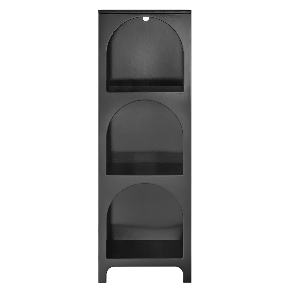 Wilkins Arched Cube 3-Levels Tall Bookcase Display Shelves Black Fast shipping On sale