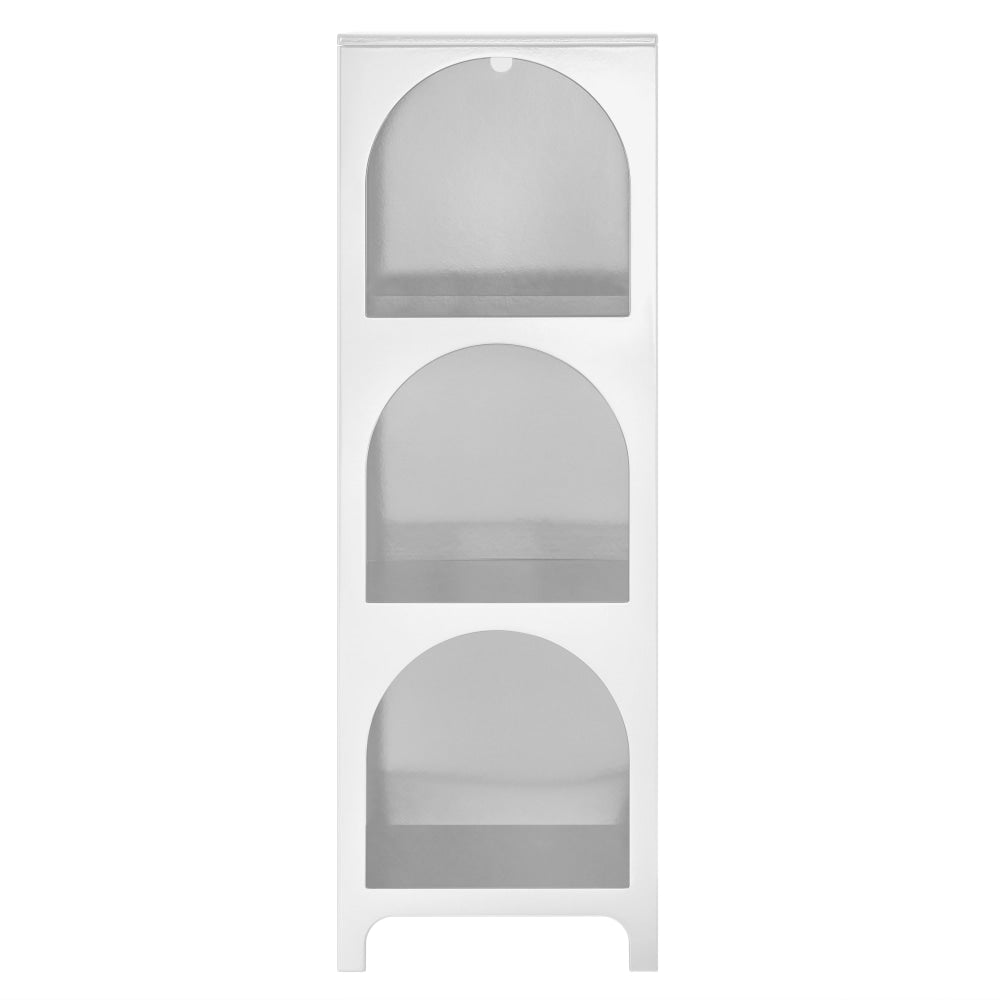 Wilkins Arched Cube 3-Levels Tall Bookcase Display Shelves White Fast shipping On sale