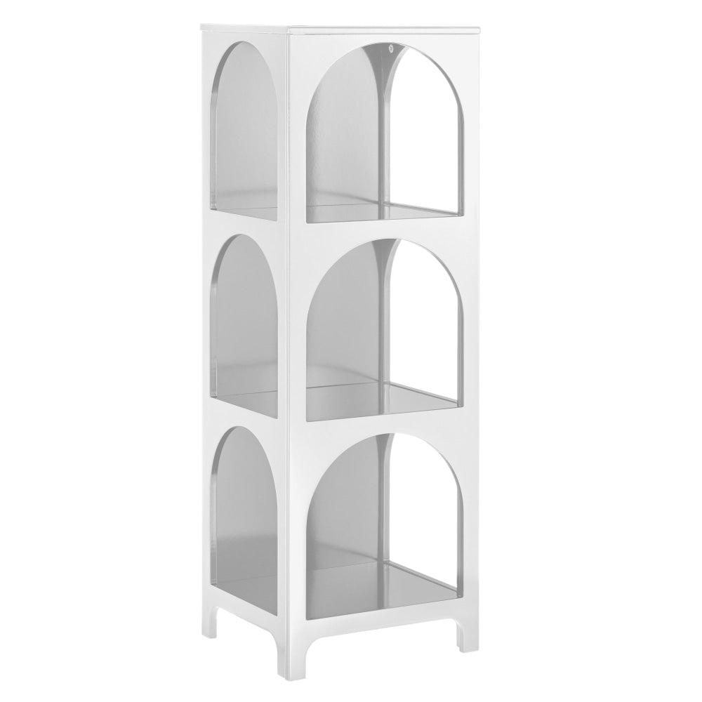 Wilkins Arched Cube 3-Levels Tall Bookcase Display Shelves White Fast shipping On sale