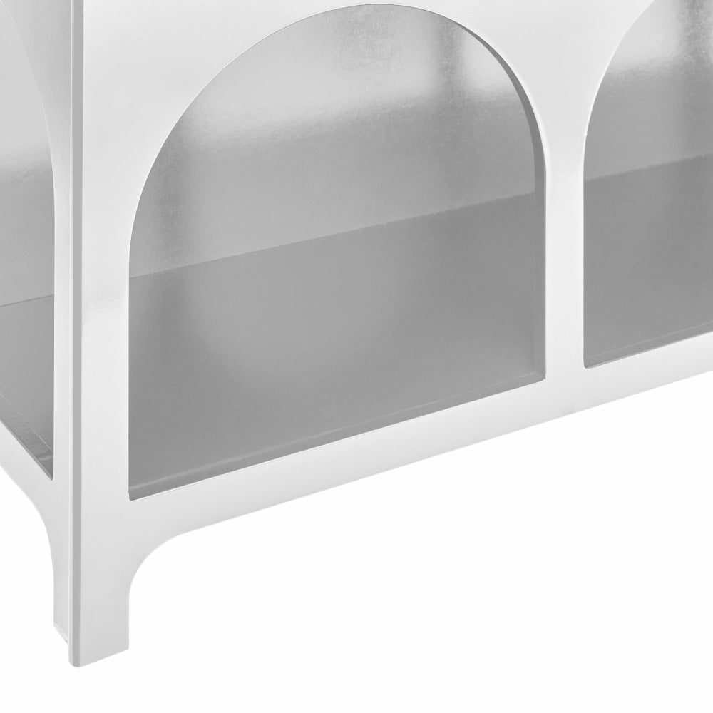 Wilkins Arched Cube 3 X 2 Levels Low Bookcase Display Shelves White Fast shipping On sale