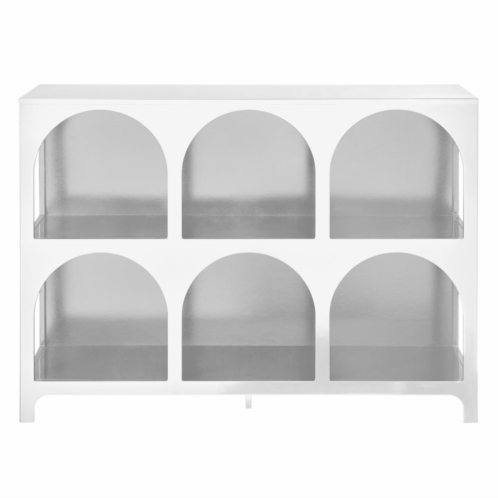 Wilkins Arched Cube 3 X 2 Levels Low Bookcase Display Shelves White Fast shipping On sale