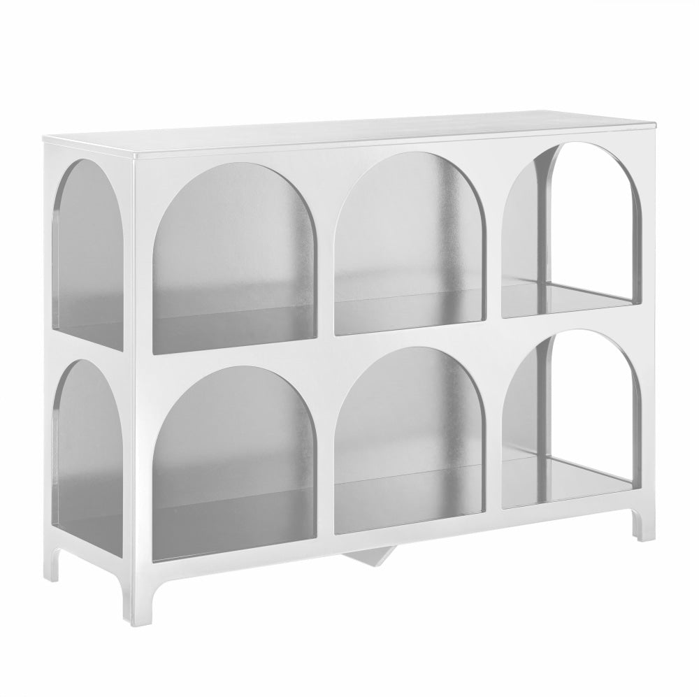 Wilkins Arched Cube 3 X 2 Levels Low Bookcase Display Shelves White Fast shipping On sale