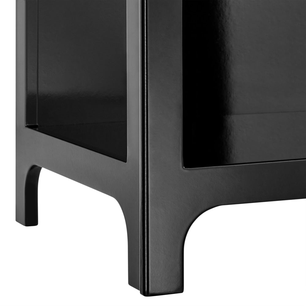 Wilkins Arched Cube End Lamp Side Table Open Shelf Black Fast shipping On sale