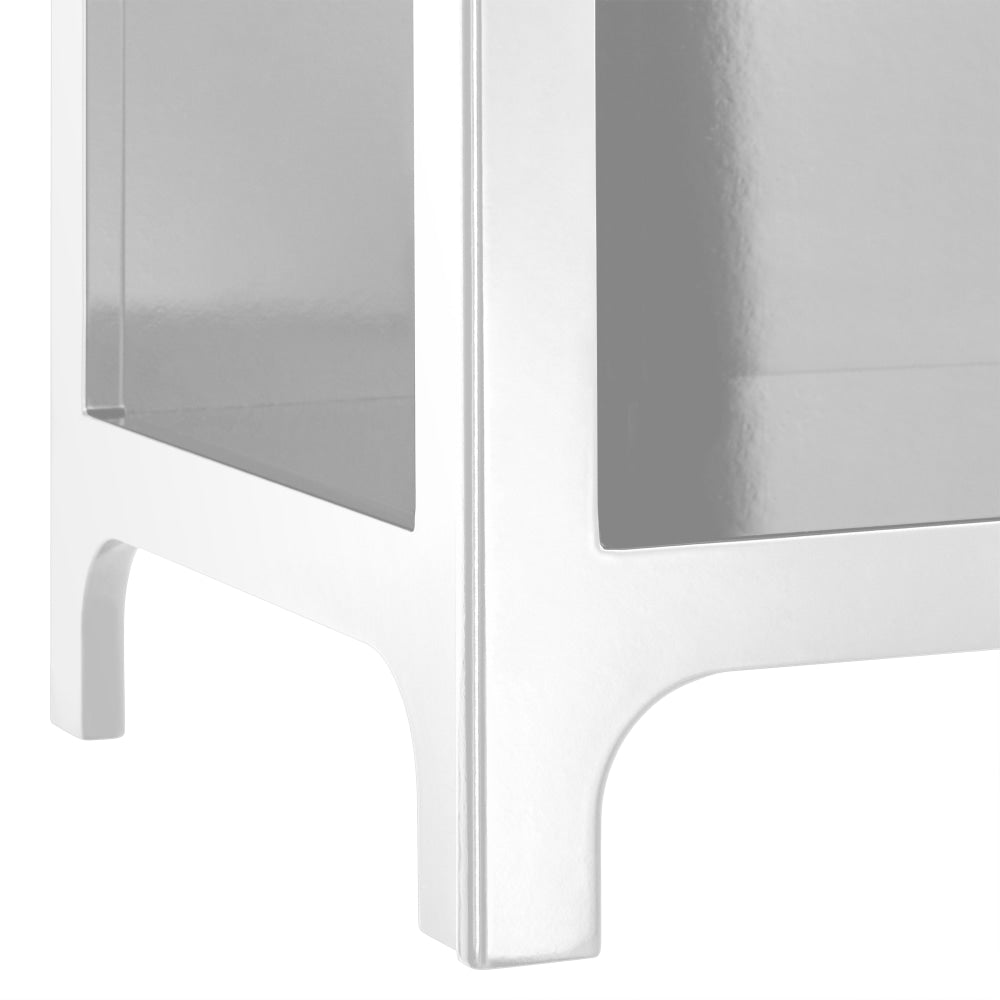 Wilkins Arched Cube End Lamp Side Table Open Shelf White Fast shipping On sale