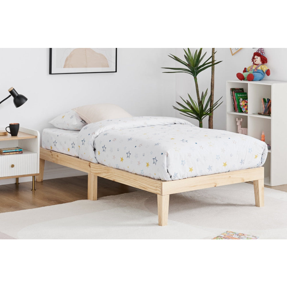 William Wood Bed Frame Natural Single Fast shipping On sale