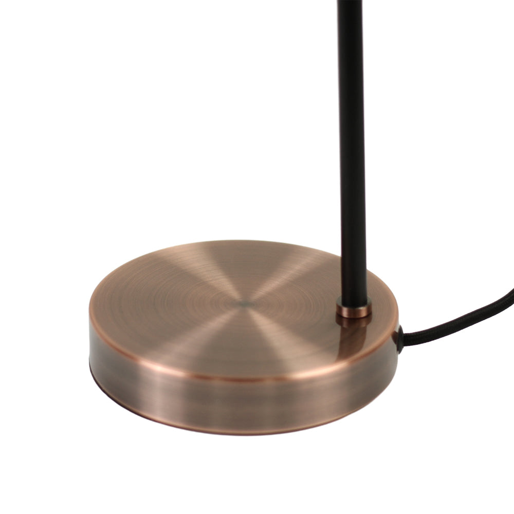 Willis Modern Glass Shade Metal Base Table Desk Light Lamp Antique Copper/Smoky Fast shipping On sale