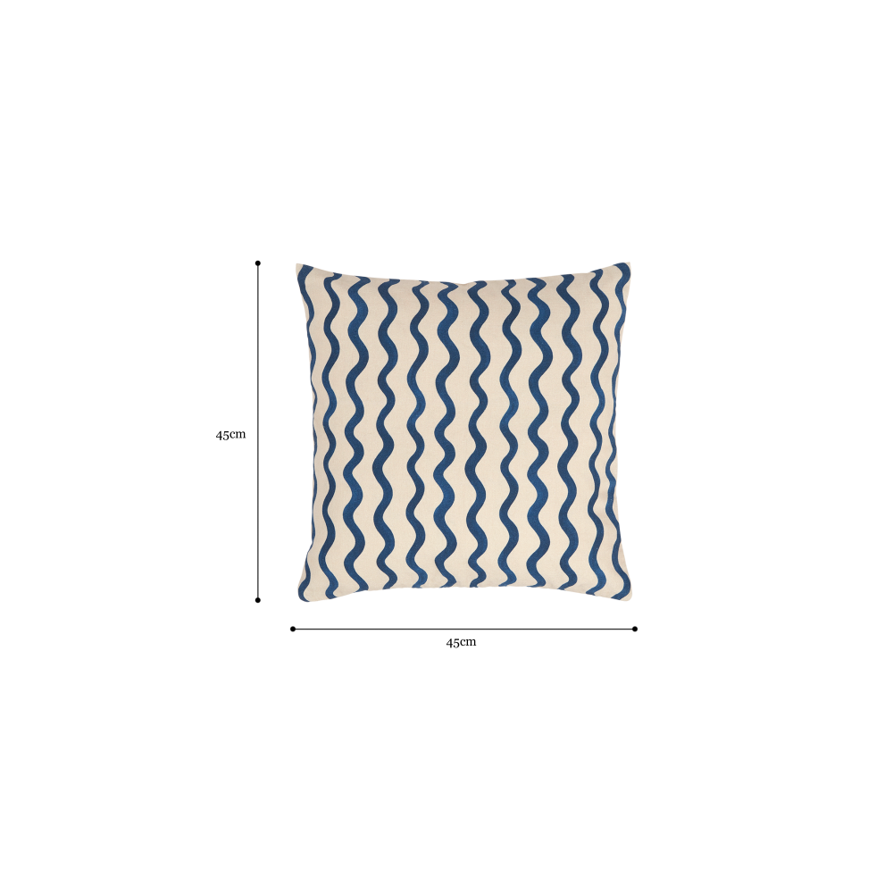 Willow Waves Cushion Decorative Pillow Capri Blue Fast shipping On sale