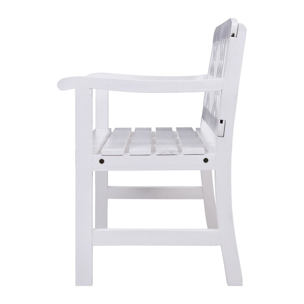 Wooden Garden Bench 2 Seat Patio Furniture Timber Outdoor Lounge Chair White Fast shipping On sale