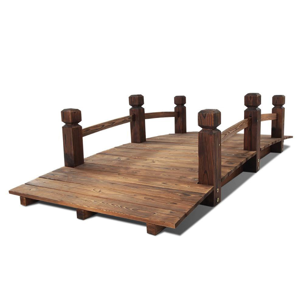 Wooden Rustic Bridge 160cm Outdoor Decor Fast shipping On sale