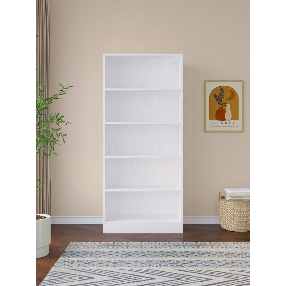 Wooden Stylish Modern Wardrobe 5-Shelves 80cm - White Fast shipping On sale